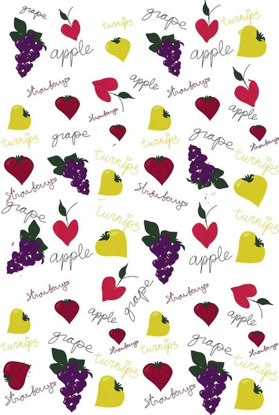 Love fruit background — Stock Vector
