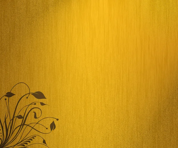 Grunge fundo floral ouro — Fotografia de Stock
