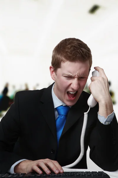 Boos op het werk — Stockfoto