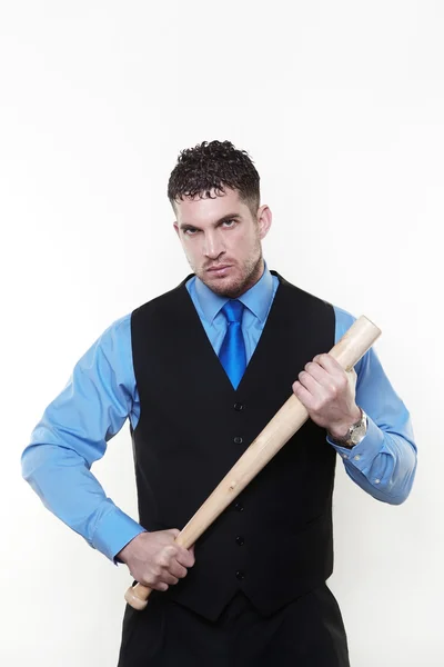 Бизнесмен в рубашке и галстуке в талии — стоковое фото