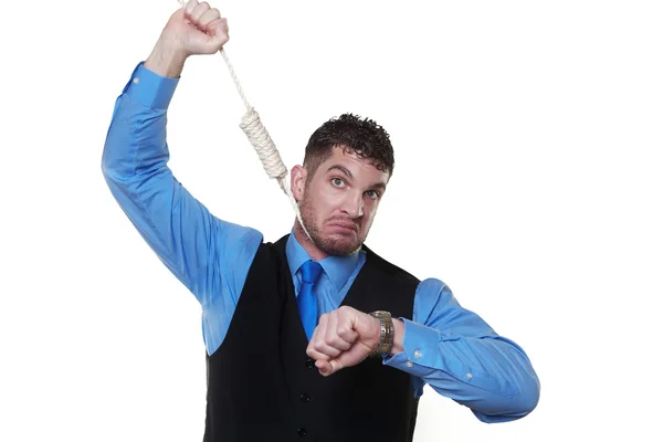 Affärsman bära en skjorta och midja kappa — Stockfoto