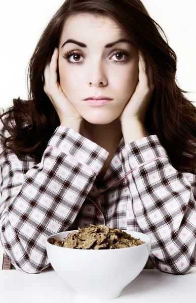 Café da manhã cereal e leite — Fotografia de Stock