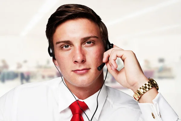 On the phone at work — Stock Photo, Image