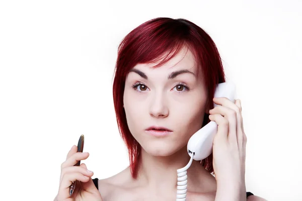 On a call — Stock Photo, Image