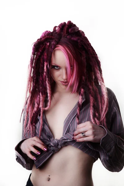 Portrait of woman with dreadlocks hair — 스톡 사진