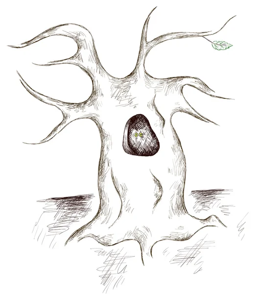 Strom s dutou — Stockový vektor