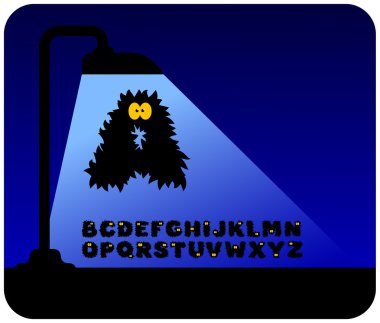 Monster alphabet clipart