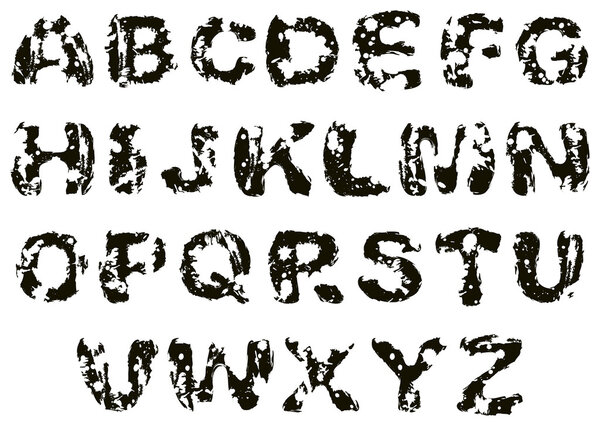Grunge alphabet