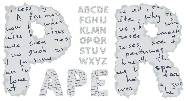 Papier alfabet — Stockvector
