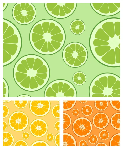 Citrus seamless background — Stockvector
