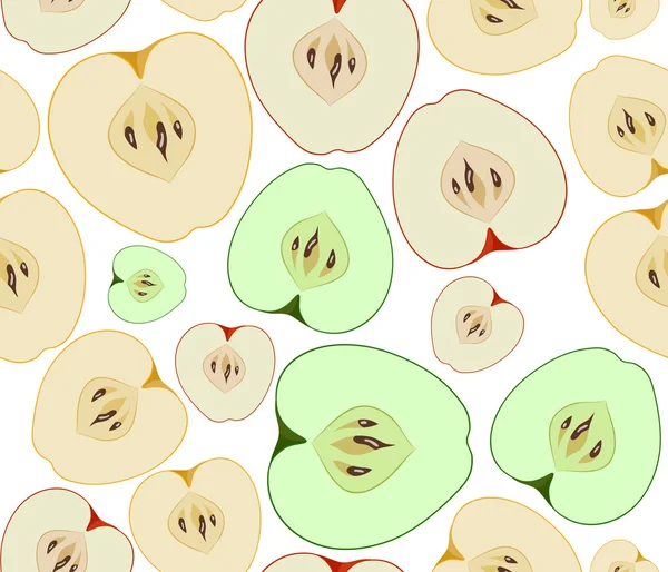 Яблоки бесшовный фон — стоковый вектор