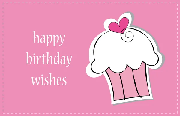Grattis på födelsedagen cupcake — Stock vektor
