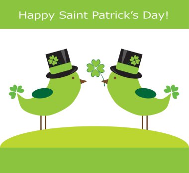 Saint Patrick's Day Birds clipart