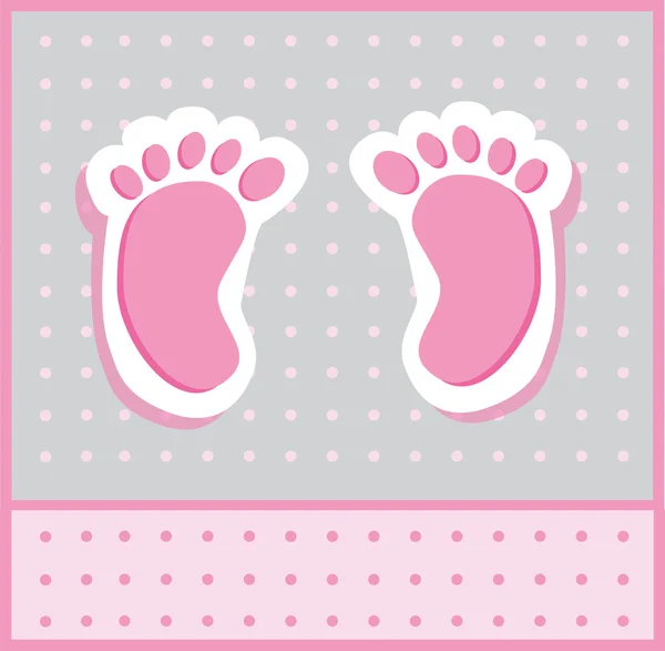 Bebé niña pies — Archivo Imágenes Vectoriales