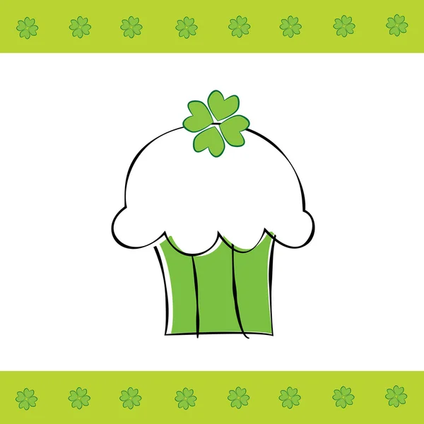 Cupcake Saint Patrick — Image vectorielle
