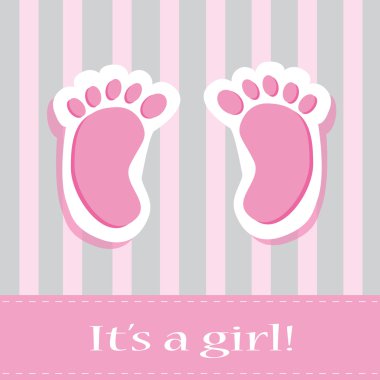 It's A Girl Baby Feet clipart