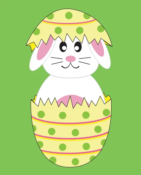 Coniglio Coniglio in uovo di Pasqua — Vettoriale Stock