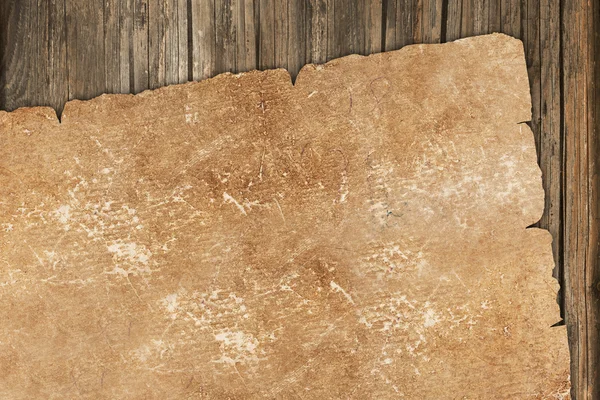 Czysty papier na drewnianym tle wyblakłe — Zdjęcie stockowe