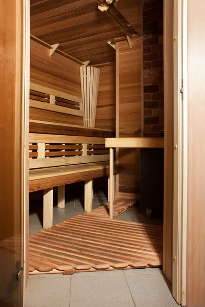 Innenraum einer Sauna — Stockfoto