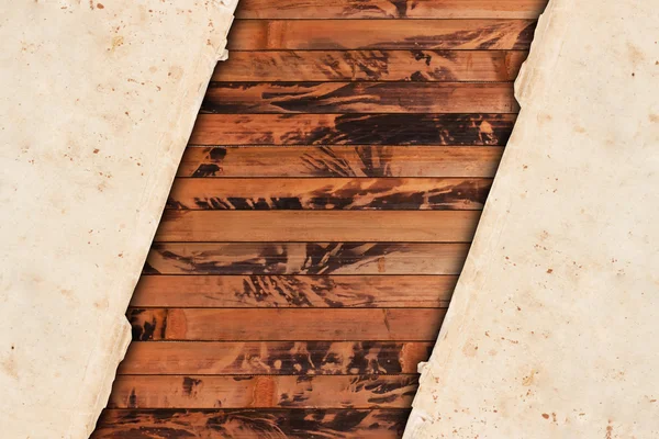 木製の背景にヴィンテージのペーパー — ストック写真