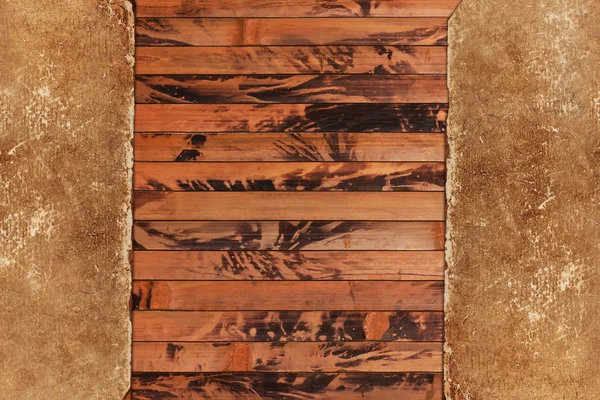 Cornice di carta vintage intemperie su uno sfondo di legno — Foto Stock