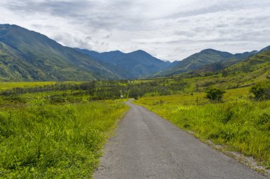 Road in mountains, New Guinea clipart