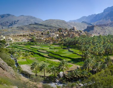 The village Bilad Sayt, sultanate Oman clipart