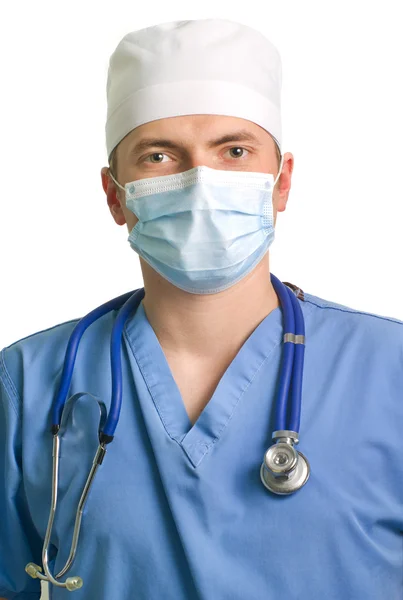 Professionell ung läkare med stetoskop — Stockfoto