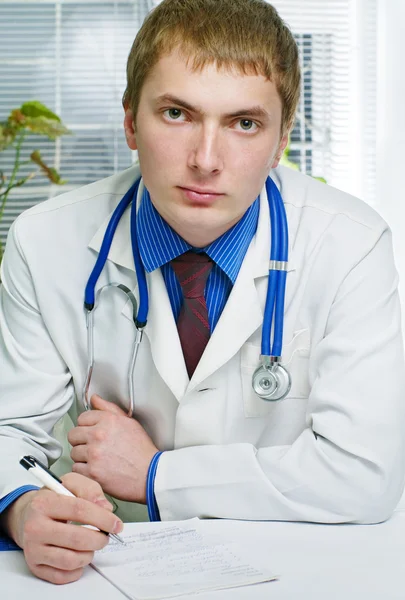 Ett porträtt av en läkare på sjukhus — Stockfoto