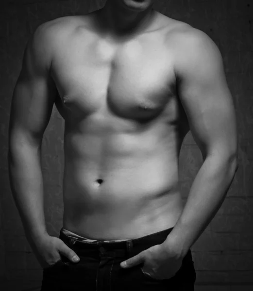 Männertorso. nackter Körper — Stockfoto