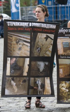 Organised rally protect of animals clipart