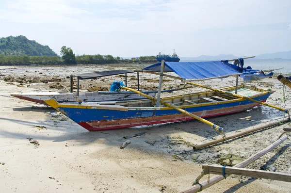 Barco de pesca em Bandar Lampung, Sumatra, Indonésia — Fotografia de Stock