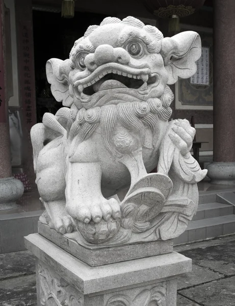 Lion chinois traditionnel en pierre — Photo