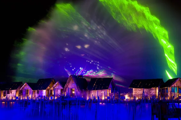 Laser show, Songs of the sea. — Stock Photo, Image