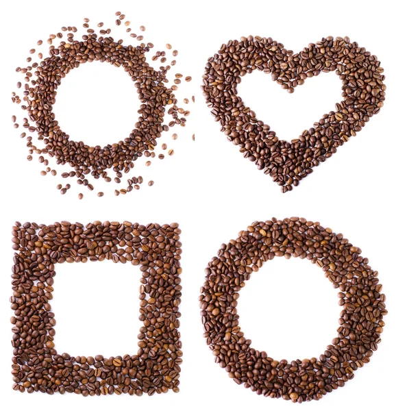 Frames made out of coffee beans — Stock Photo, Image