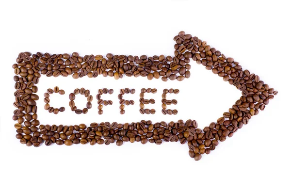 Flèche des grains de café — Photo
