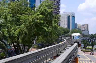 Monorail in Kuala Lumpur, Malaysia. clipart