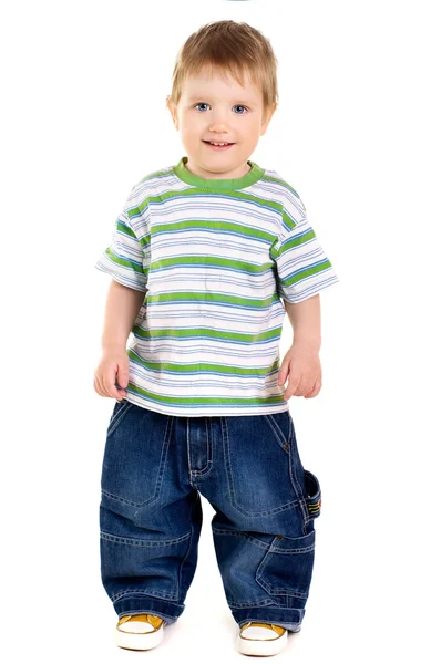 Portrét radost radostné krásného malého chlapce — Stock fotografie