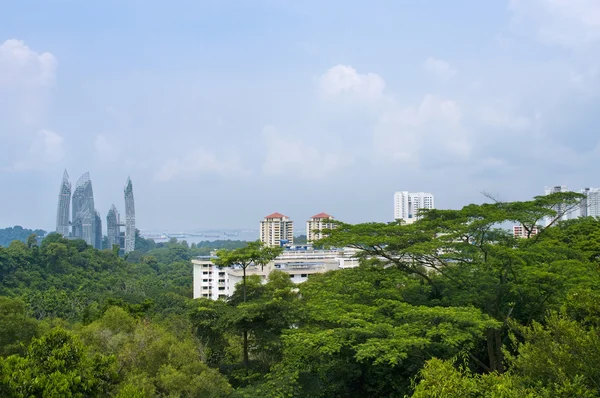 Bovenaanzicht van singapore stad — Stockfoto
