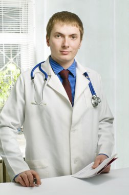 Hastanede doktor portresi