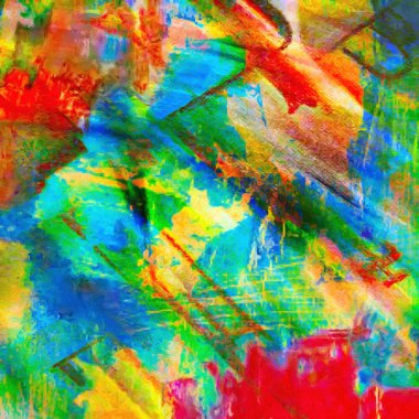 Abstract color oil painting clipart