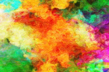 Color abstract dabs from an oil paint on a canvas from a brush clipart