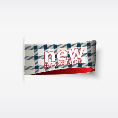 New product. plaid stickers and tags clipart