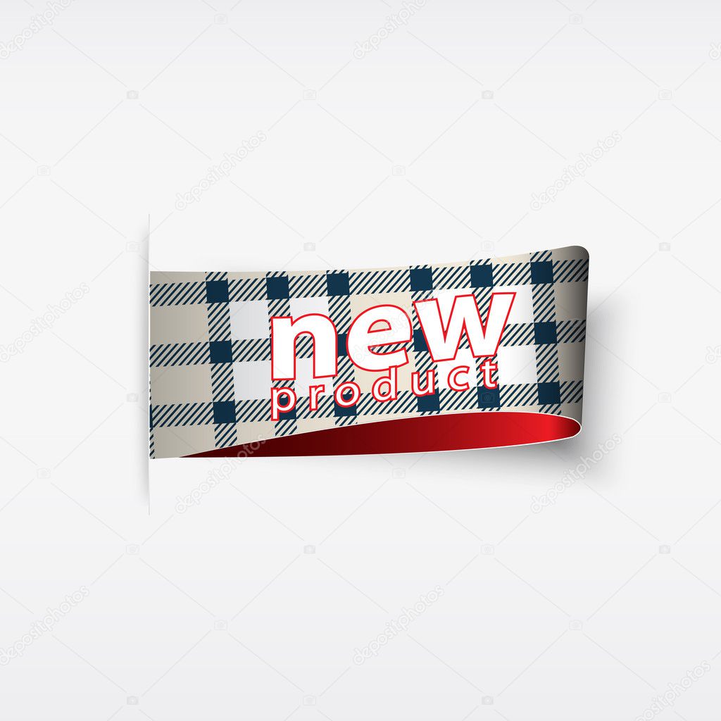New product. plaid stickers and tags