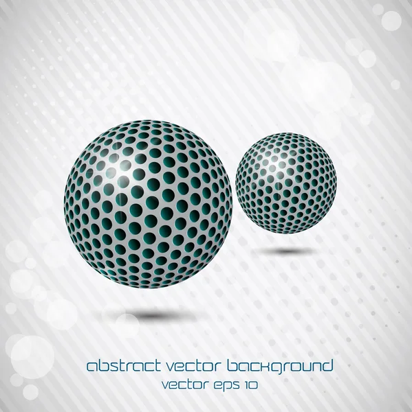 Achtergrond met twee abstracte gekleurde bollen. vector — Stockvector