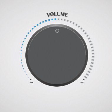 Volume knob with calibration clipart