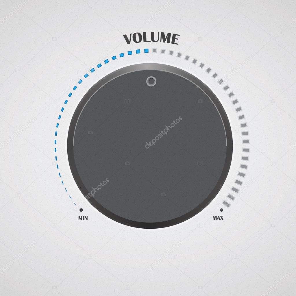 Volume knob with calibration