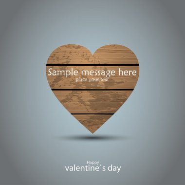 Wood concept for Valentine clipart