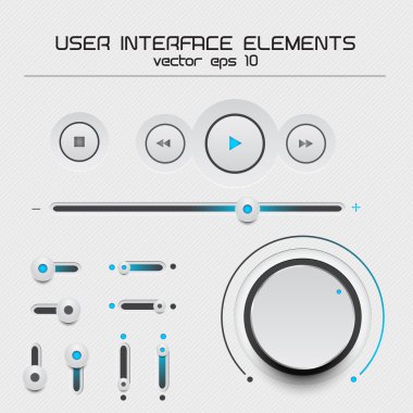 Web user interface design elements clipart svg vector 