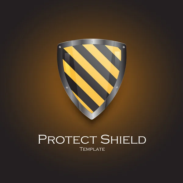 Ilustração de vetor de ícone de símbolo de escudo de segurança — Vetor de Stock